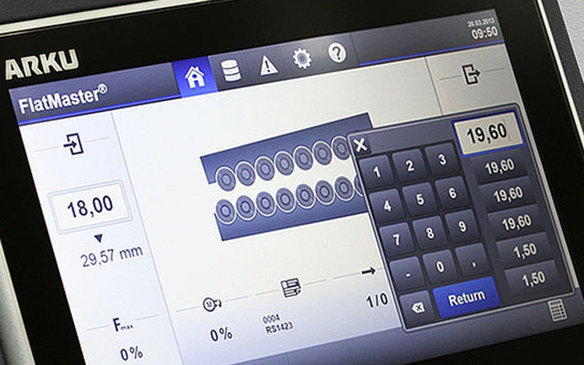 Monitor der Richtmaschine FlatMaster